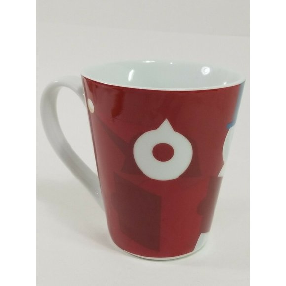 2012 Starbucks Christmas Coffee Mug artistic geometric singing snowman 14oz - Picture 4 of 7